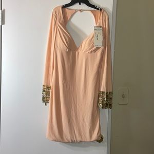 Fabulous Crystal Sleeved Cocktail Dress by Nika